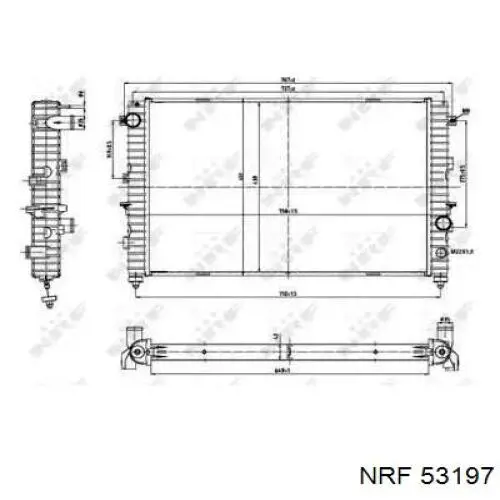 53197 NRF радіатор охолодження двигуна