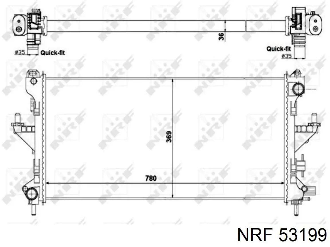 Радіатор 53199 NRF