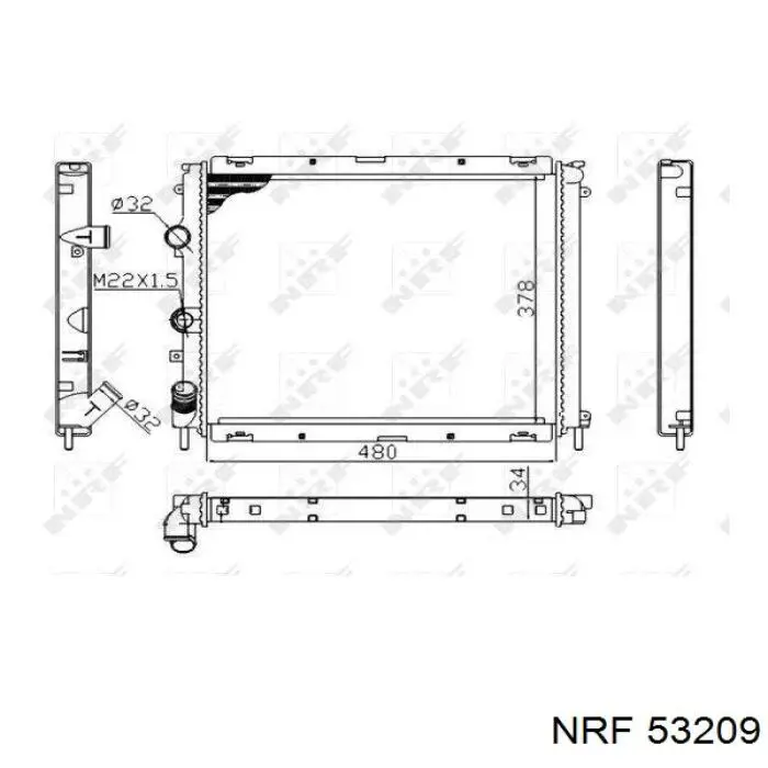Купити 601508A3 Polcar Радіатор двигуна
