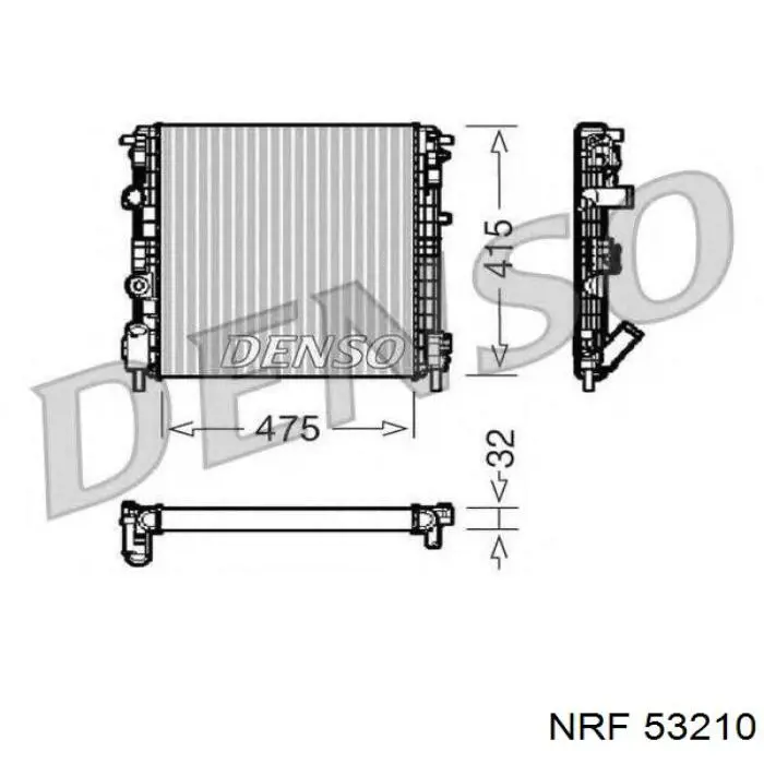 Радіатор основний NRF 53210 ціна, від 46.76 USD