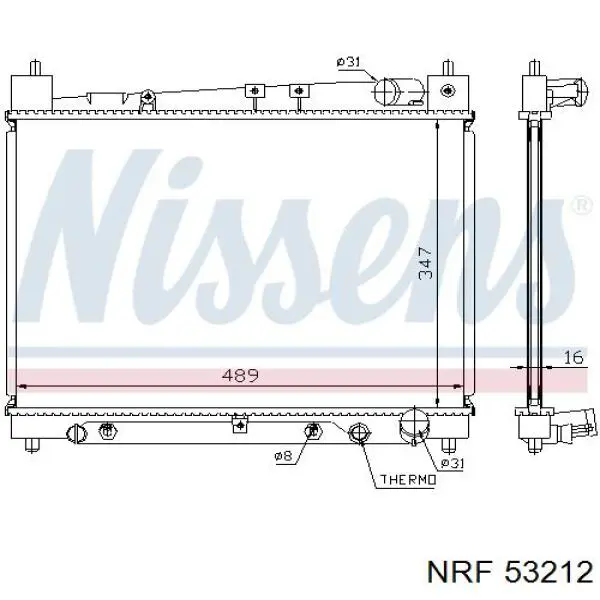 53212 NRF радіатор охолодження двигуна