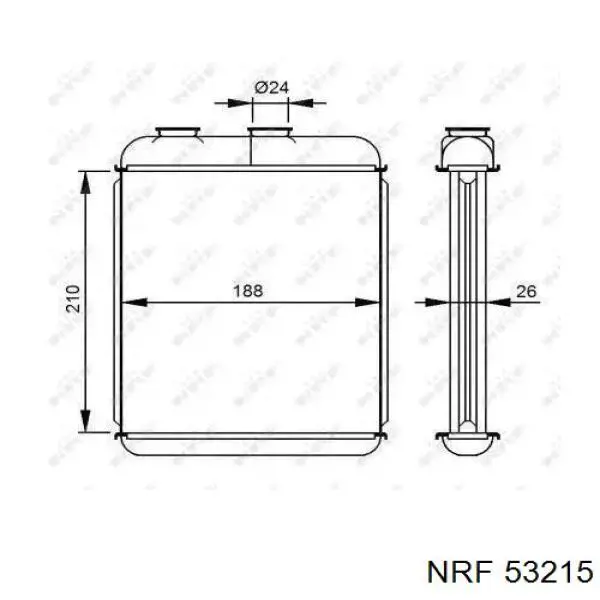 53215 NRF радіатор пічки (обігрівача)
