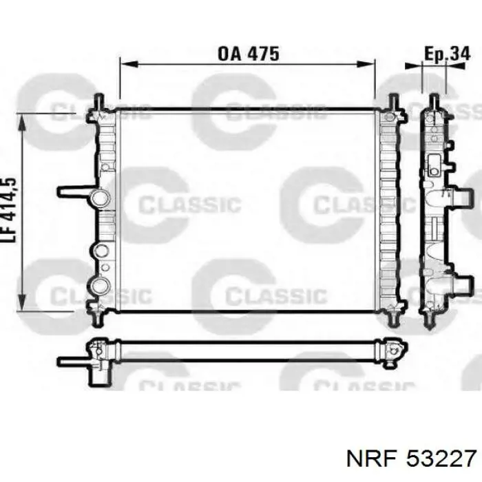 Радіатор 46420484 Fiat/Alfa/Lancia