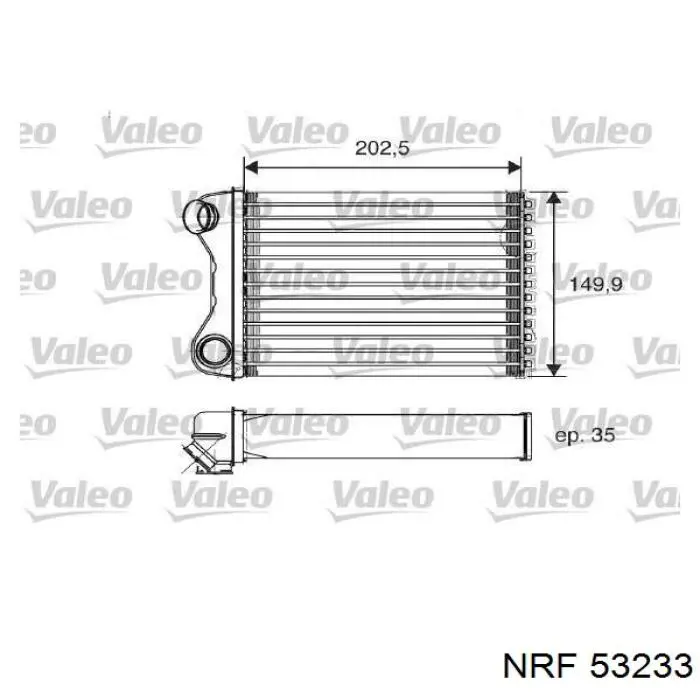 Радіатор пічки (обігрівача) NRF 53233 ціна, від 29.42 USD