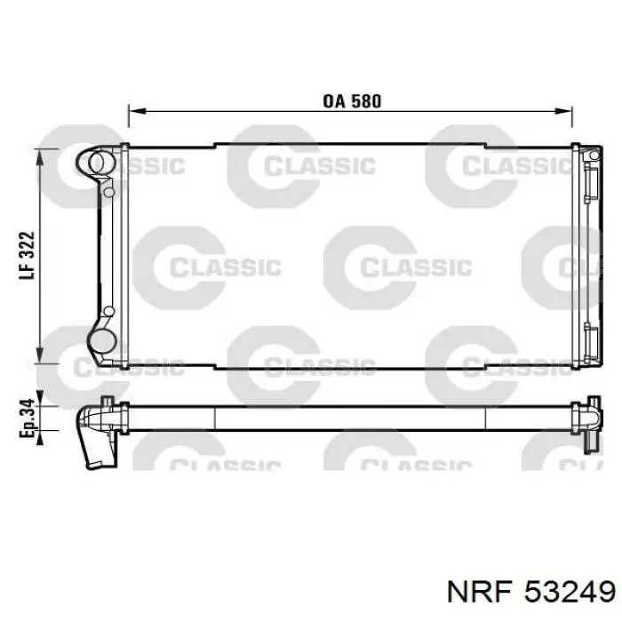 Купити 53229 NRF Радіатор двигуна