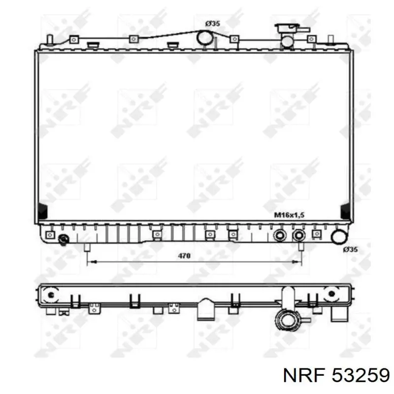 Купити 53259 NRF Радіатор двигуна