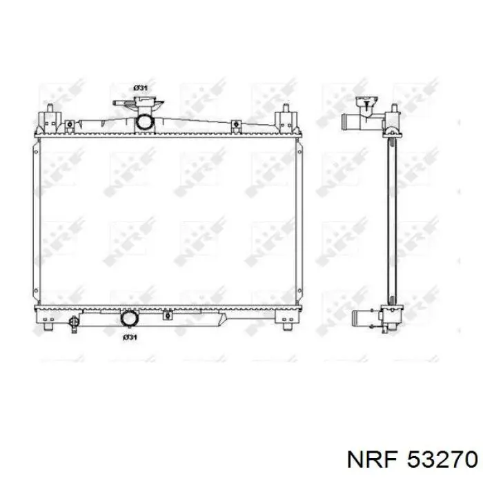 53270 NRF радіатор охолодження двигуна