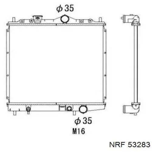 Радіатор основний NRF 53283 ціна, від 65.20 USD