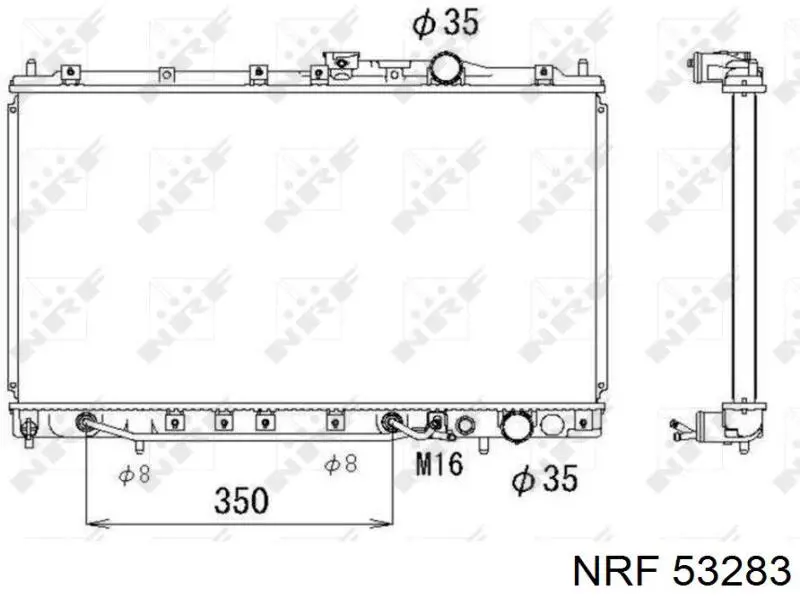 53283 NRF Радіатор охолодження двигуна