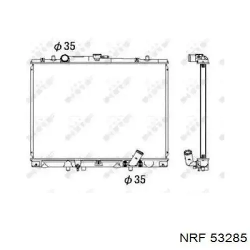 53285 NRF Радіатор охолодження двигуна