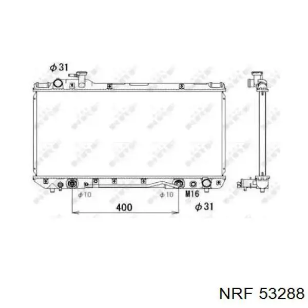 Купити 53288 NRF Радіатор двигуна