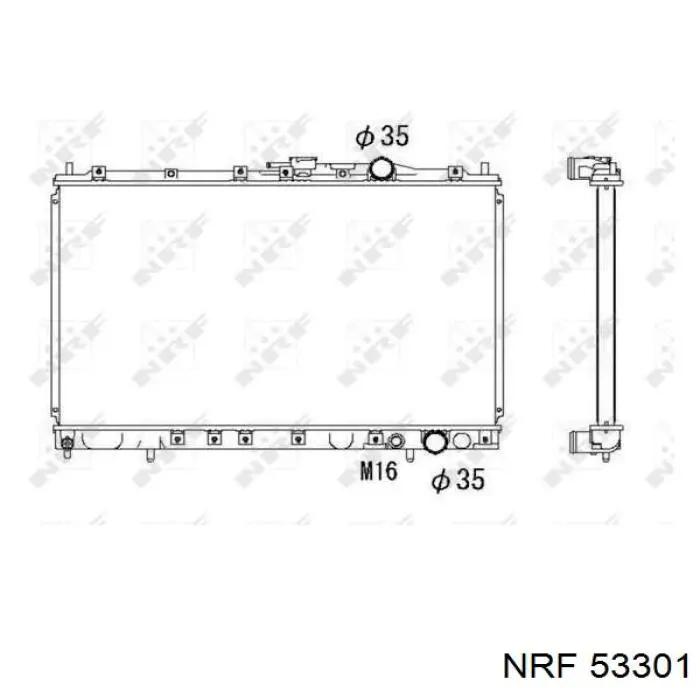 Купити 53301 NRF Радіатор двигуна
