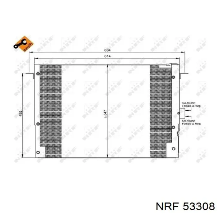 53308 NRF Радіатор охолодження двигуна