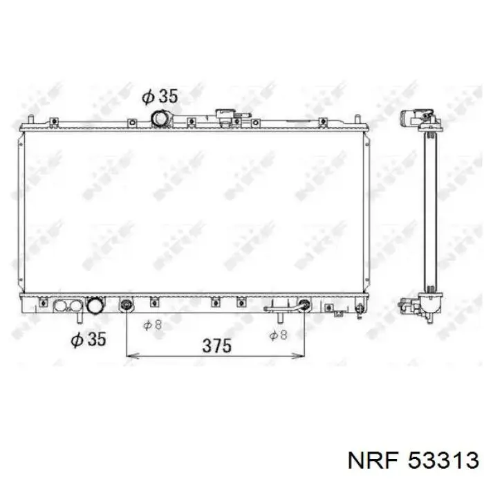 Радіатор основний NRF 53313 ціна, від 86.49 USD
