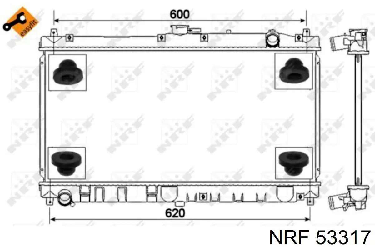 Радіатор 53317 NRF
