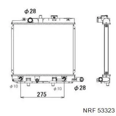 53323 NRF Радіатор охолодження двигуна
