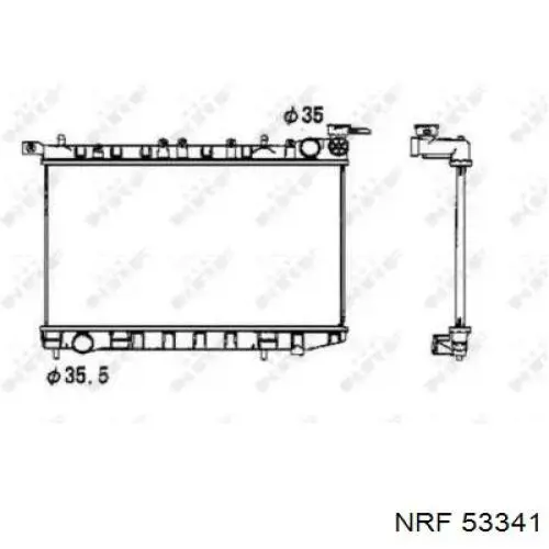 Купити 53341 NRF Радіатор двигуна