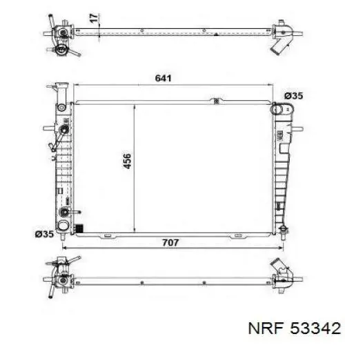 53342 NRF радіатор охолодження двигуна