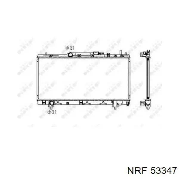 Купити 53347 NRF Радіатор двигуна