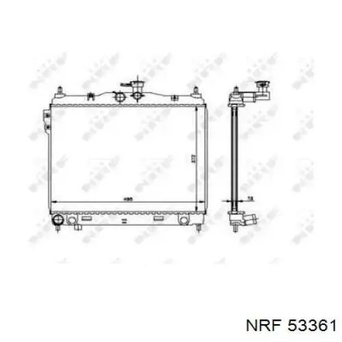 Купити 53361 NRF Радіатор двигуна