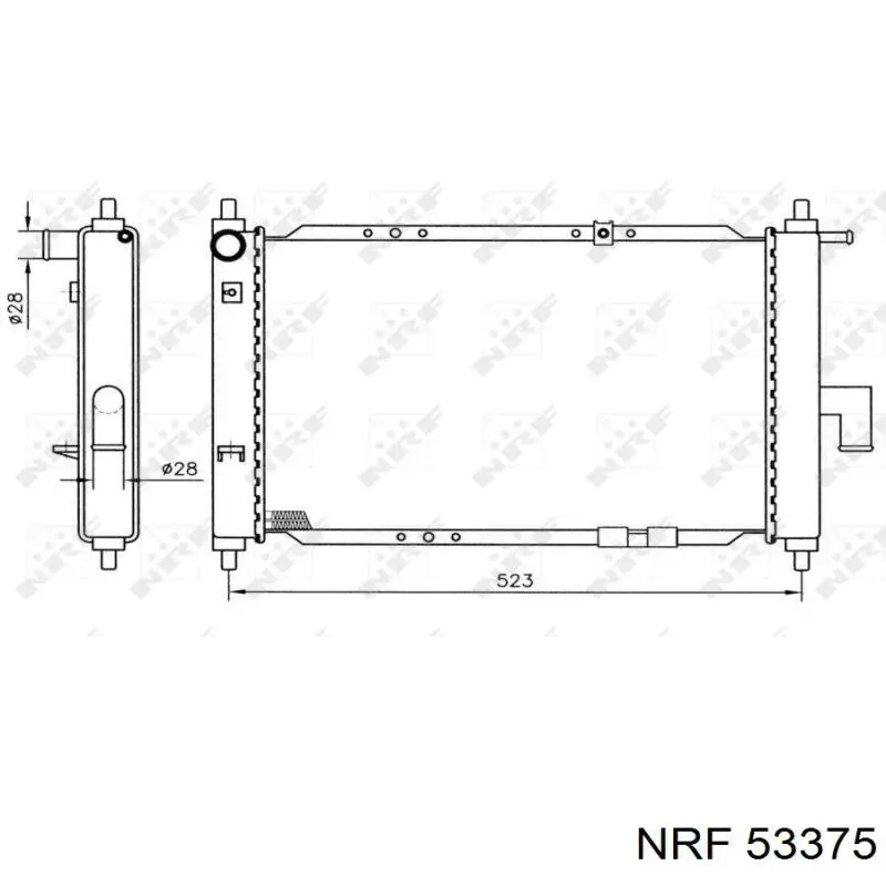 Купити 53375 NRF Радіатор двигуна