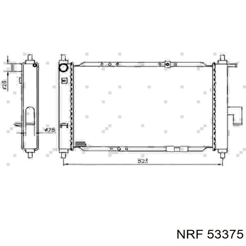 Радіатор охолодження двигуна 53375 NRF