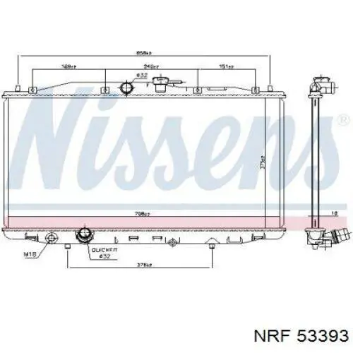 Радіатор охолодження NRF 53393