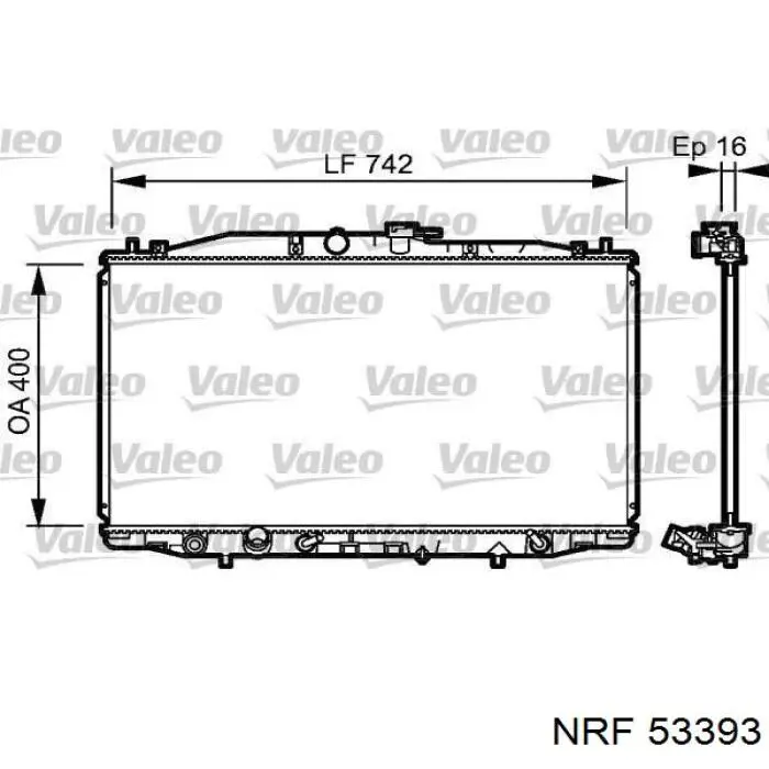 Купити 53393 NRF Радіатор двигуна
