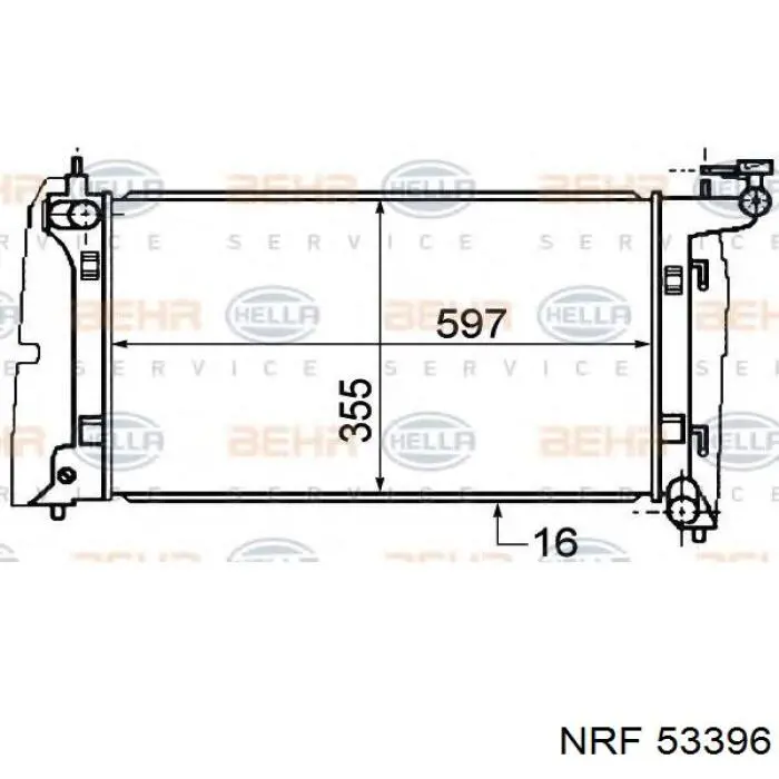 Радіатор основний NRF 53396 ціна, від 87.30 USD