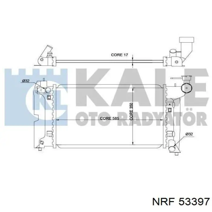 Купити 53397 NRF Радіатор двигуна