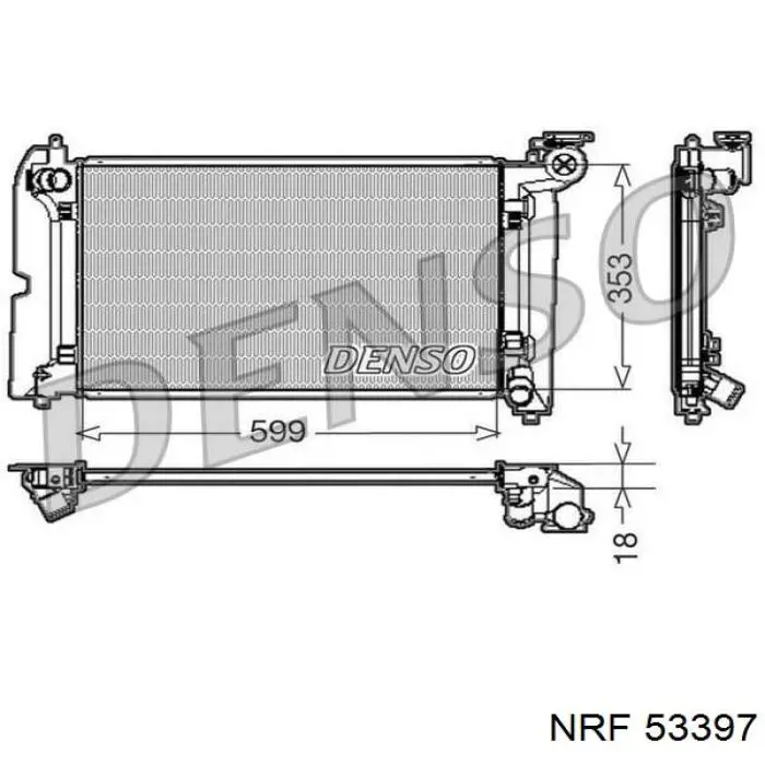 Радіатор основний NRF 53397 ціна, від 81.62 USD