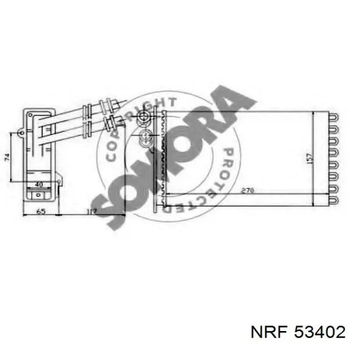 Радіатор пічки (обігрівача) NRF 53402 ціна, від 18.80 USD