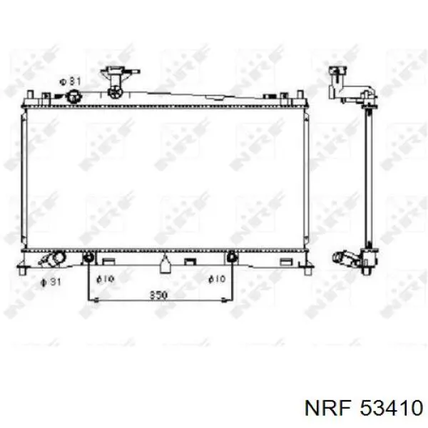 53410 NRF радіатор охолодження двигуна