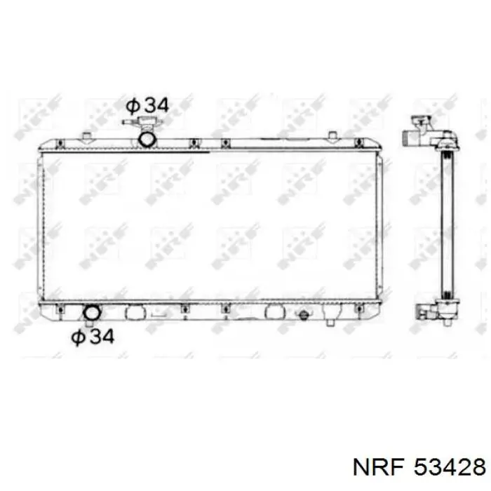 Купити 53428 NRF Радіатор двигуна