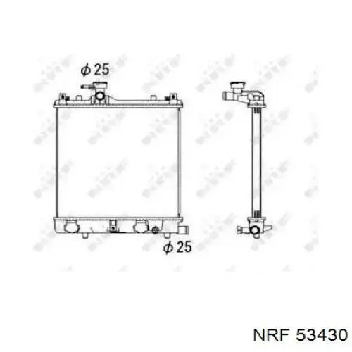 Купити 53430 NRF Радіатор двигуна