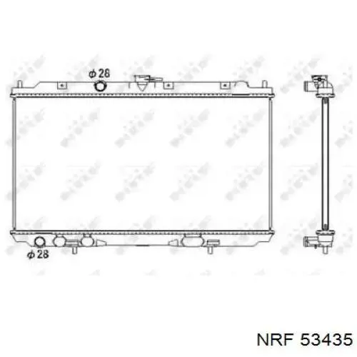 Радіатор основний NRF 53435 ціна, від 84.59 USD