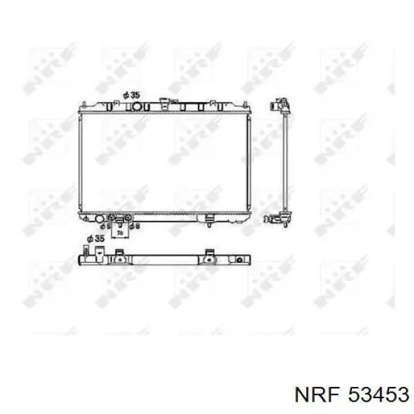 53453 NRF радіатор охолодження двигуна