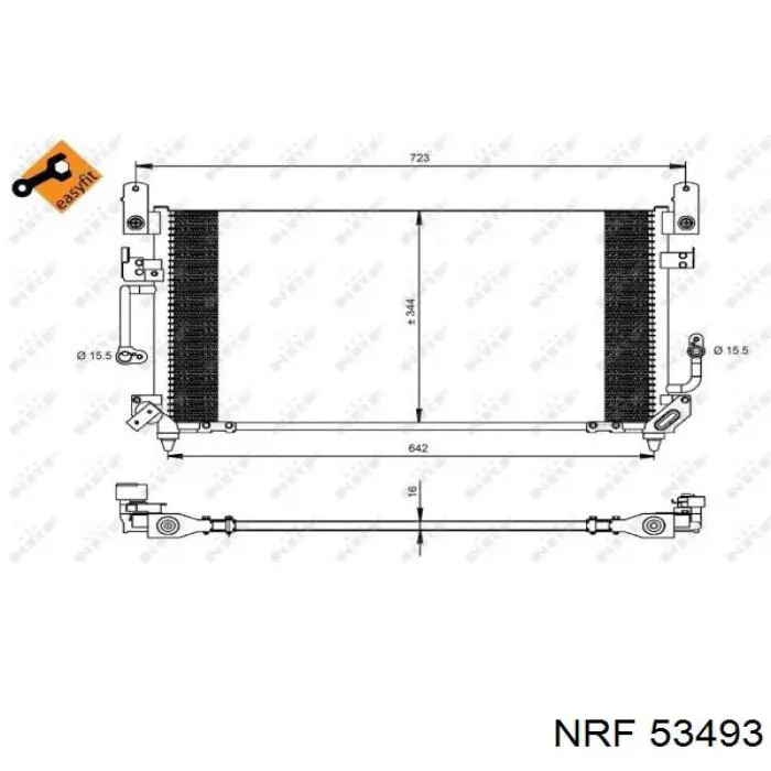 53493 NRF радіатор охолодження двигуна