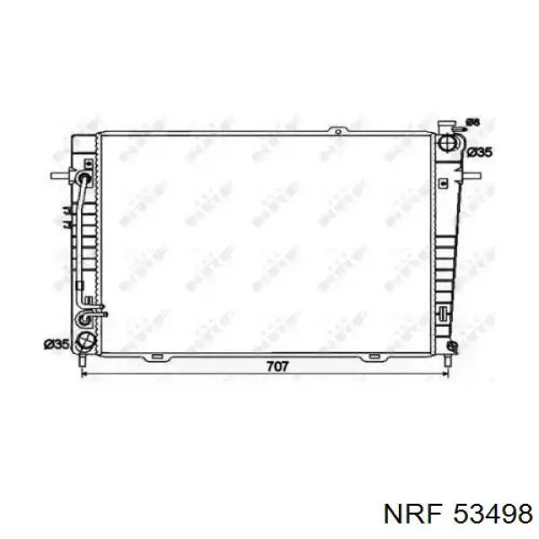 53498 NRF радіатор охолодження двигуна