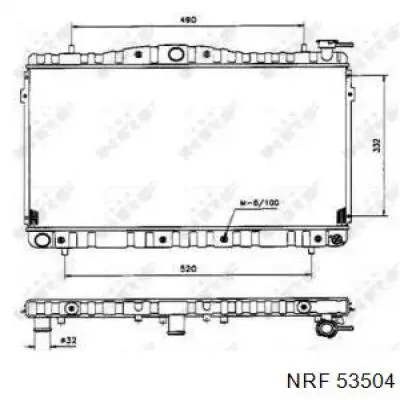 Радіатор основний NRF 53504 ціна, від 85.27 USD