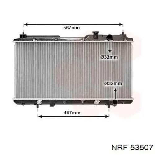 Купити 53507 NRF Радіатор двигуна