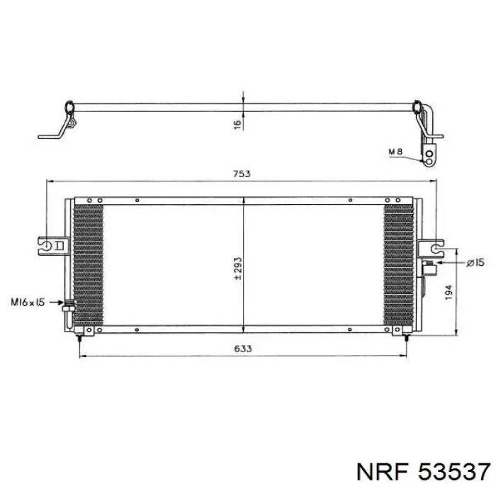 53537 NRF радіатор охолодження двигуна