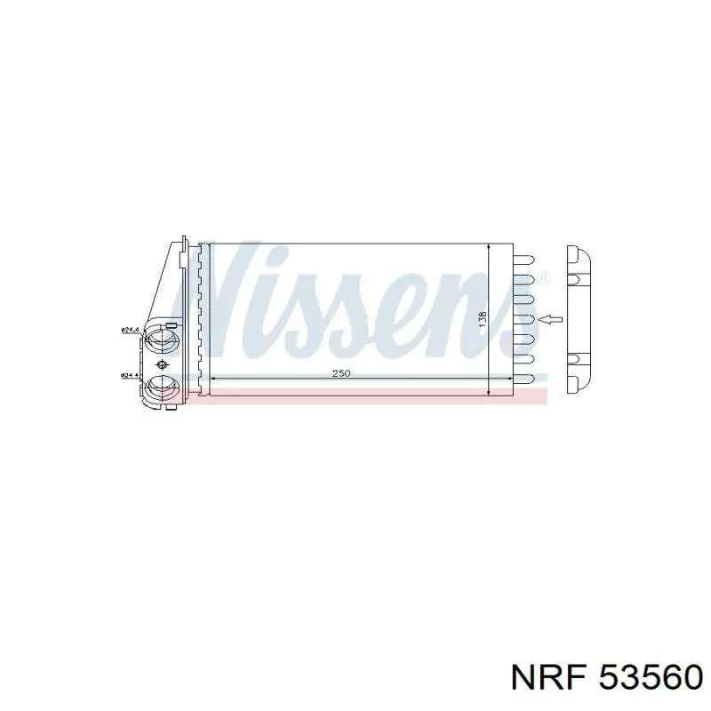 Радіатор пічки (обігрівача) AVA FP54N214AV ціна, від 22.08 USD