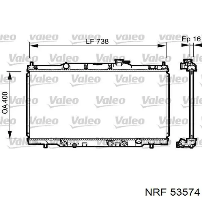 Радіатор 53574 NRF