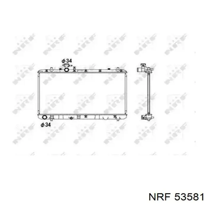 Купити 53581 NRF Радіатор двигуна