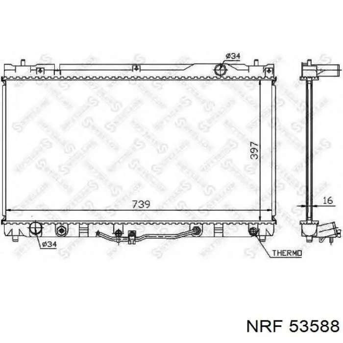 53588 NRF радіатор охолодження двигуна