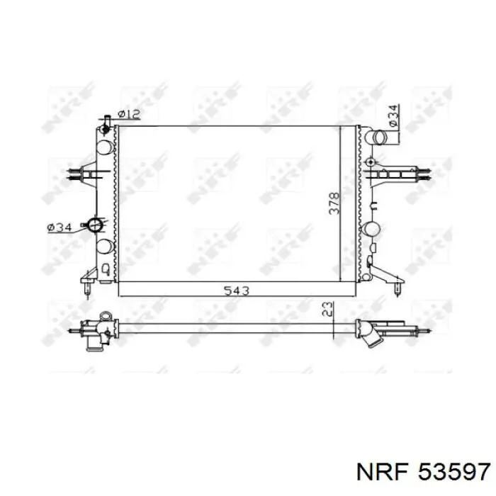 Купити 53597 NRF Радіатор двигуна
