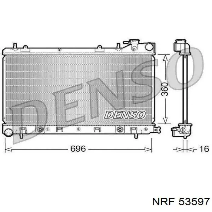 Радіатор 53597 NRF