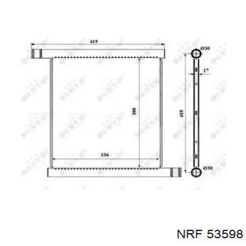 53598 NRF Радіатор охолодження двигуна