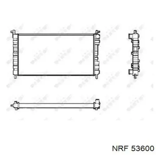 Купити 53600 NRF Радіатор двигуна